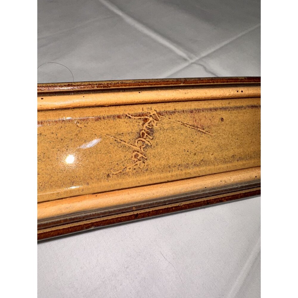 Vintage Ceramic Incense Holder With Scroll Design studio art pottery handmade ru - Picture 3 of 8